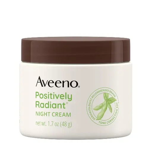 [SKU0026] Aveeno Positively Radiant Moisturizing Night Cream with Tone Correcting Soy & Niacinamide, Night Cream